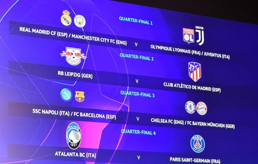 The line-up for the quarter-finals of the Champions League after Friday's draw at UEFA HQ in Switzerland