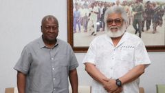 Mahama visits Rawlings “to discuss a number of NDC-related issues”