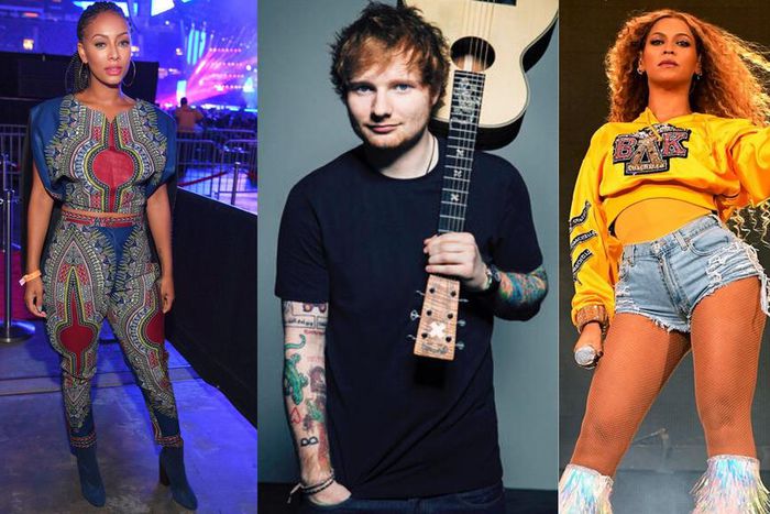 Keri Hilson, Ed Sheeran and Beyonce
