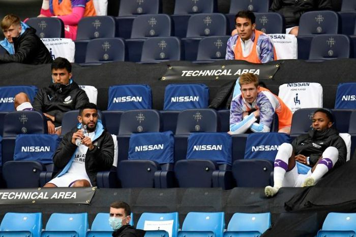 Manchester City had a star-studded collection of substitutes as Pep Guardiola rotated ahead of Saturday's FA Cup semi-final