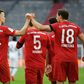 Bayern Munich midfielder Leon Goretzka (R) opened the scoring in Saturday's 5-2 win at home to Eintracht Frankfurt.