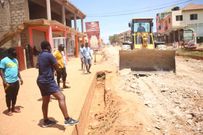 Asamoah Gyan contructs deplorable road at Weija
