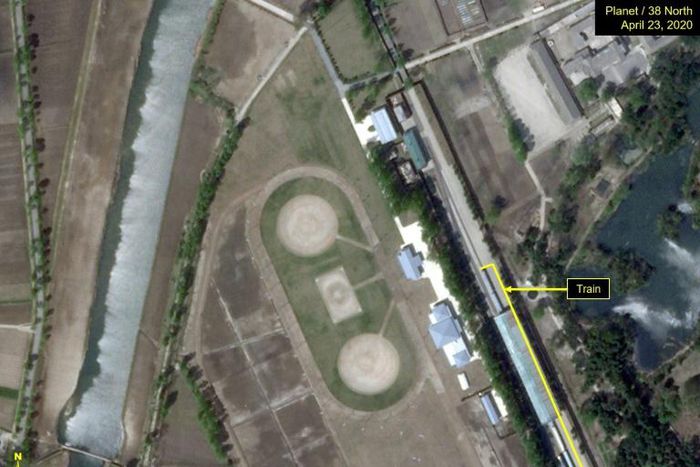 Satellite photos reviewed by the respected 38North website showed the train at a station reserved for the family of Kim Jong Un in Wonsan, but 38North cautioned the train's presence indicates nothing about his health