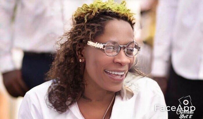 Shatta Wale's look as a woman according to Face App