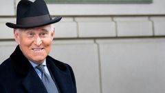 Roger Stone leaves the federal courthouse in Washington, DC after a sentencing hearing on February 20, 2020