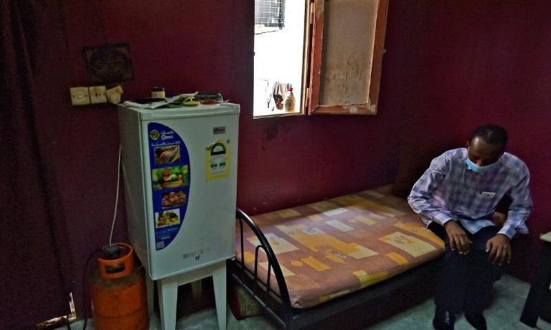 Sudanese electrician Hatem, a 45-year-old with an expired residence permit, lives in hiding to avoid arrest in the Saudi capital Riyadh