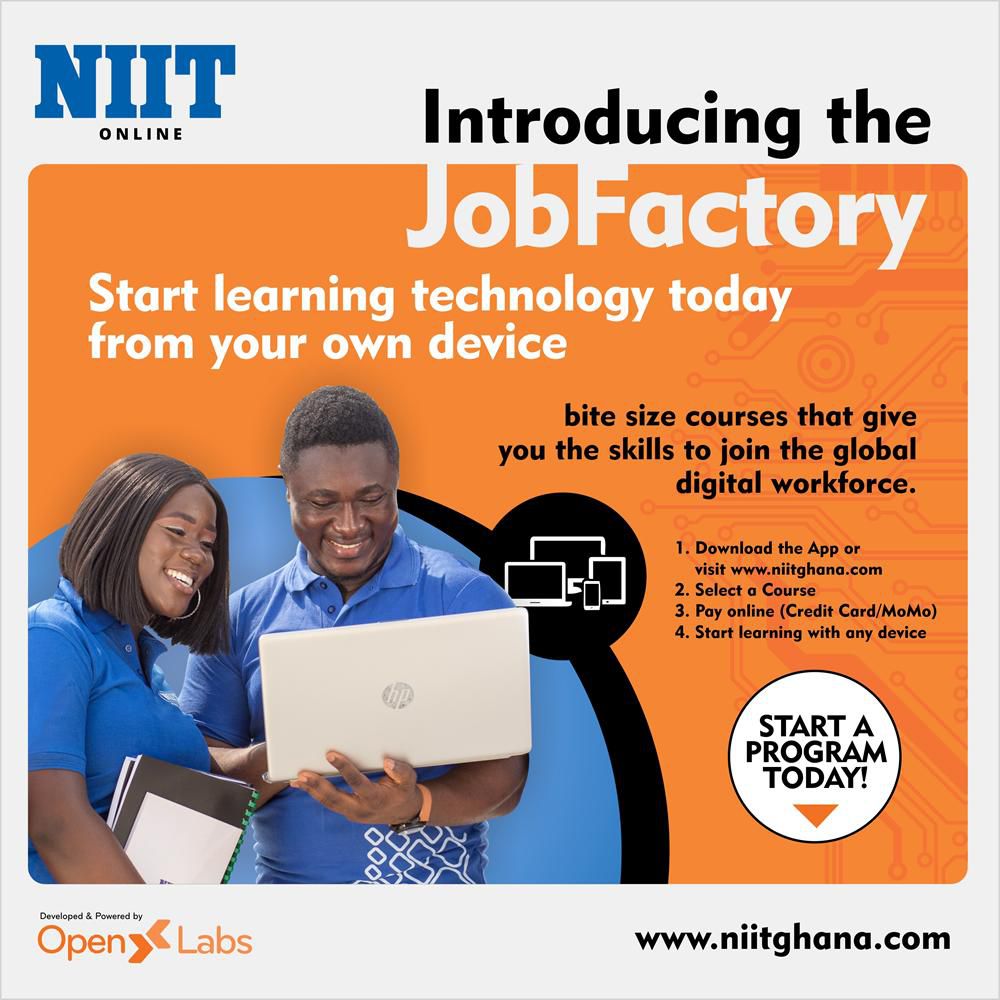 NIIT Ghana offers E-learning, launches ‘JobFactory’ for top IT skills