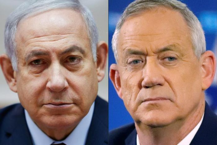 Israeli Prime Minister Benjamin Netanyahu (left) and retired Israeli general Benny Gantz have reached a power-sharing deal that could lead to annexation of much of the West Bank