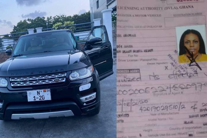 Nana Aba Anamoah registers gifted Range Rover, N 1-20
