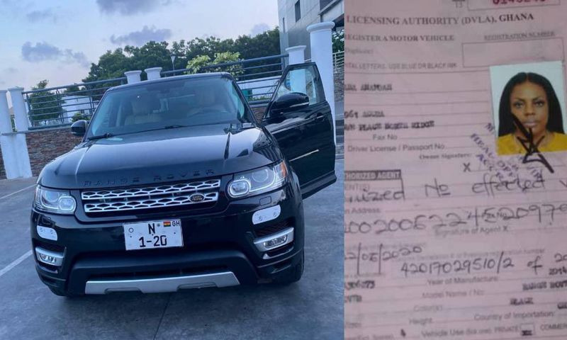 Nana Aba Anamoah registers gifted Range Rover, N 1-20