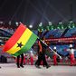 Opening ceremony PyeongChang Olympics with Ghana’s delegation. Akwasi Frimpong holding the flag of Ghana February 9, 2018