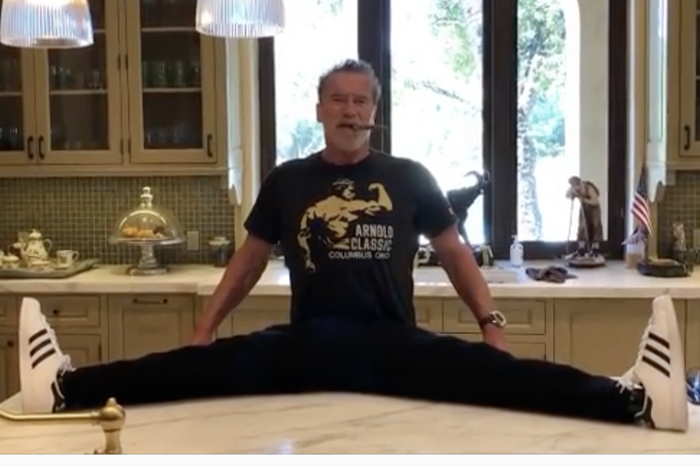 Arnold Shows Off His Flexibility in New Video