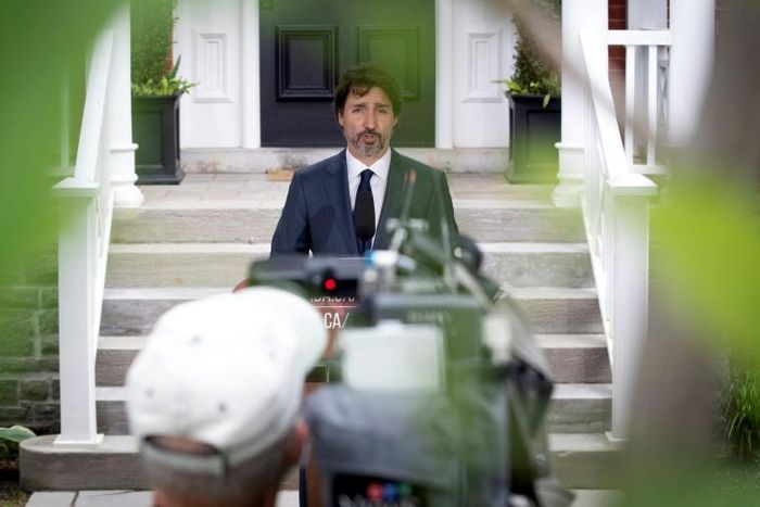 Canadian Prime Minister Justin Trudeau, pictured on June 25, 2020, has found himself in hot water over a government contract to WE Charity