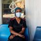 Nurse Nosipho Dlamini at the Charlotte Maxeke Hospital in Johannesburg which was swamped by patients last month