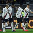 Attacker Riccardo Orsolini (2-R) is Bologna's top goal scorer this season