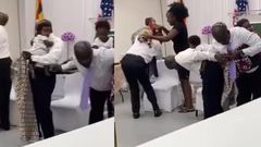 Women laugh hard as men failed to carry babies on their back in a competition (video)
