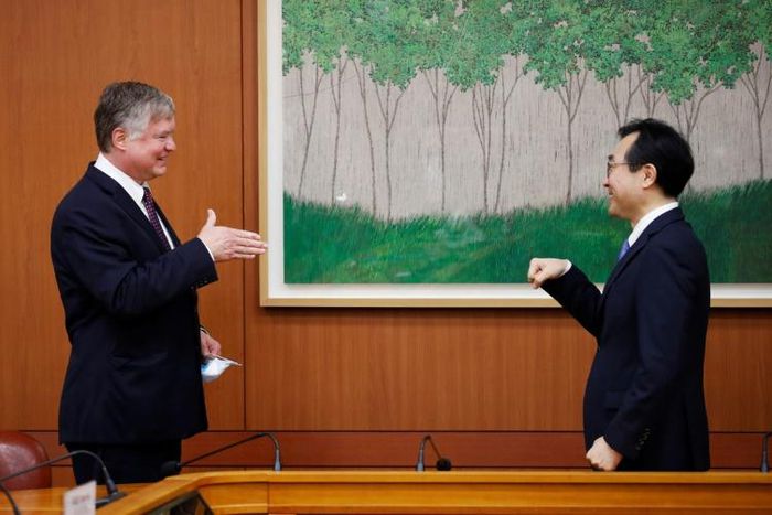 US Deputy Secretary of State Stephen Biegun met his South Korean counterpart Lee Do-hoon in Seoul