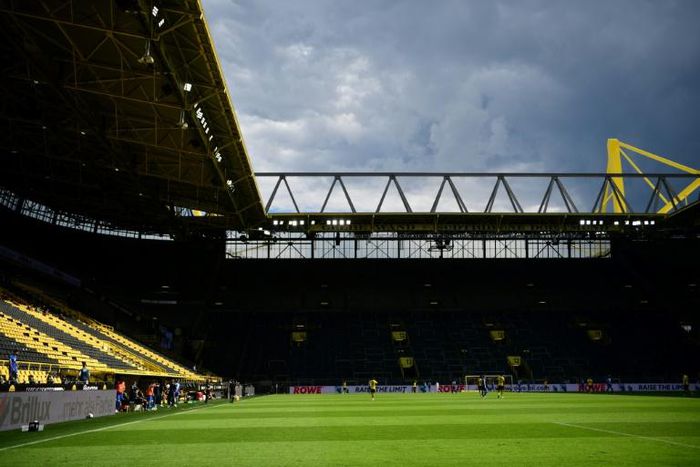 Borussia Dortmund's Signal Iduna Park was almost empty as the Bundesliga returned during the coronavirus pandemic