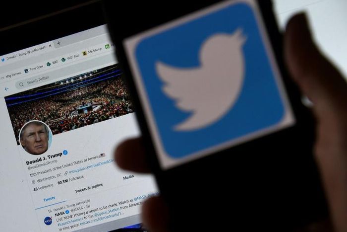 President Donald Trump appears as the leading "racist" in a user search on Twitter amid inflammatory comments during protests over police brutality