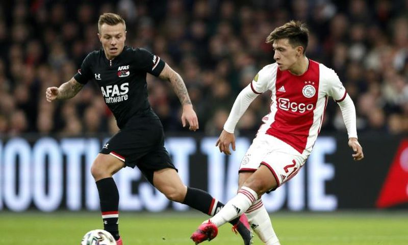 AZ Alkmaar and Ajax were both on 56 points when the Eredivisie season was suspended in March