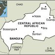 Map of the Central African Republic locating Ndele, where fighting between armed groups led to the deaths of 25 people, including 21 civilians