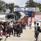 Afghan security personnel arrive at the site of an attack outside a hospital in Kabul on May 12, 2020