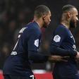 Paris Saint-Germain's star duo Kylian Mbappe and Neymar. PSG are set to be confirmed as champions again with the French league expected to confirm the season as over