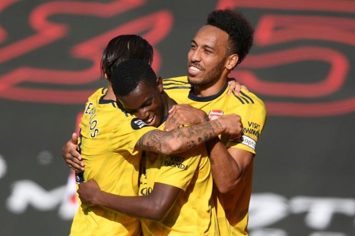 Arsenal celebrated a much-needed win at Southampton