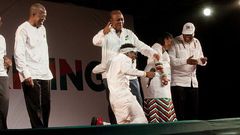Shatta Wale performing at NDC rally