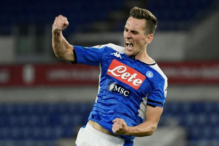 Napoli forward Arkadiusz Milik scored against Verona