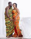 Kente bride and groom