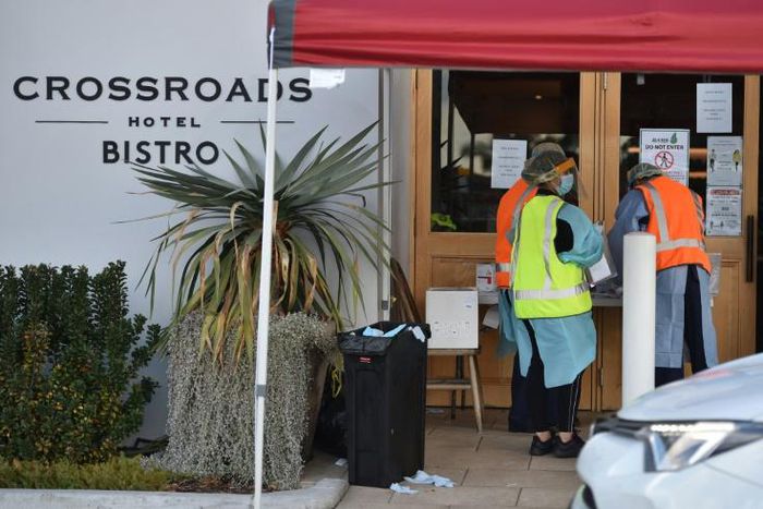 Positive cases linked to the Crossroads Hotel grew to almost 30