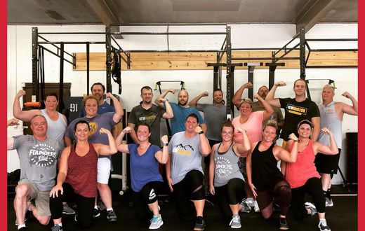 Members of New Horizon Athletics, a CrossFit box in rural Fentress County, Tennessee.