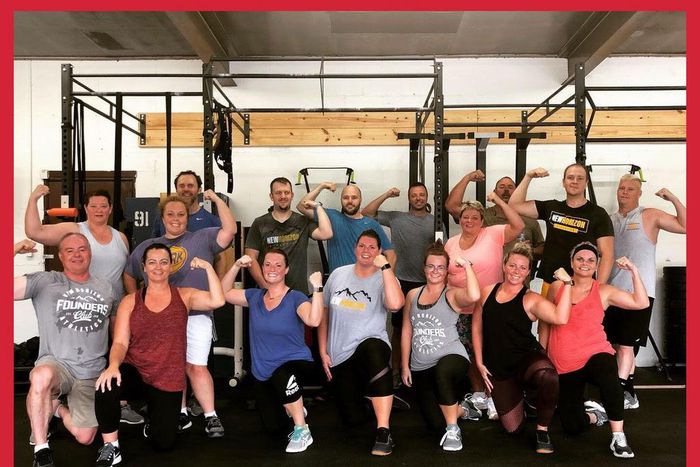 Members of New Horizon Athletics, a CrossFit box in rural Fentress County, Tennessee.