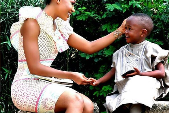 Akuapem Poloo and her son