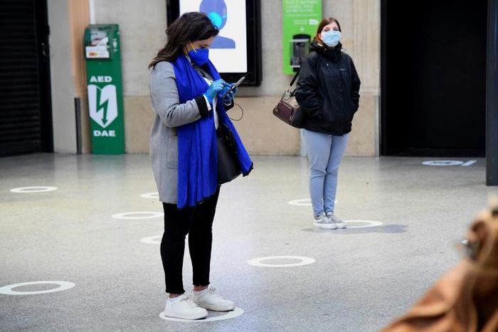 Waiting for trains at the Saint-Lazare railway station in Paris, France, on Monday.