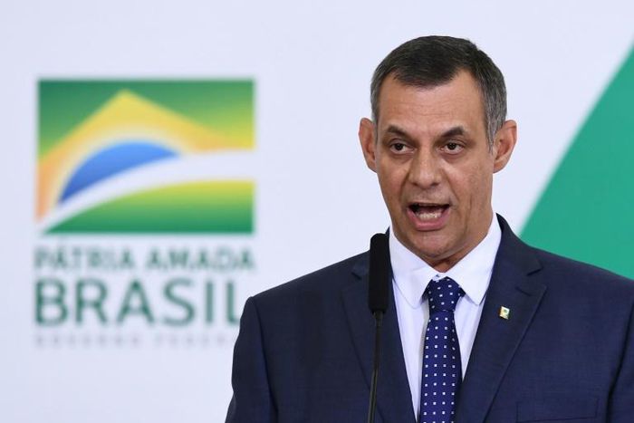 The Brazilian president's spokesman, Otavio Rego Barros, pictured on April 11, 2019 at the Planalto Palace