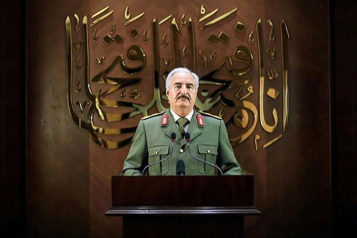Libyan strongman Khalifa Haftar has announced he has a popular mandate to rule the divided country