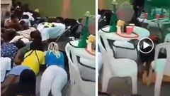 Security officers give partygoers hilarious punishment for flouting social distancing rule (video)