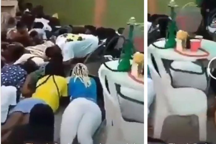 Security officers give partygoers hilarious punishment for flouting social distancing rule (video)