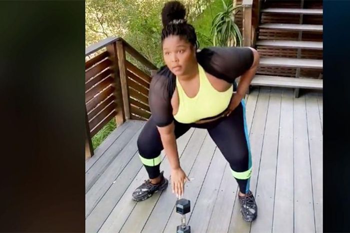 Lizzo Shares Workout Video & Calls Out Fat Shamers
