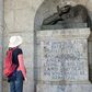 Decapitated: The Rhodes bust had already been targeted twice before