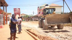 Asamoah Gyan  develops deplorable roads at Weija