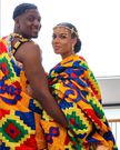 Kente bride and groom