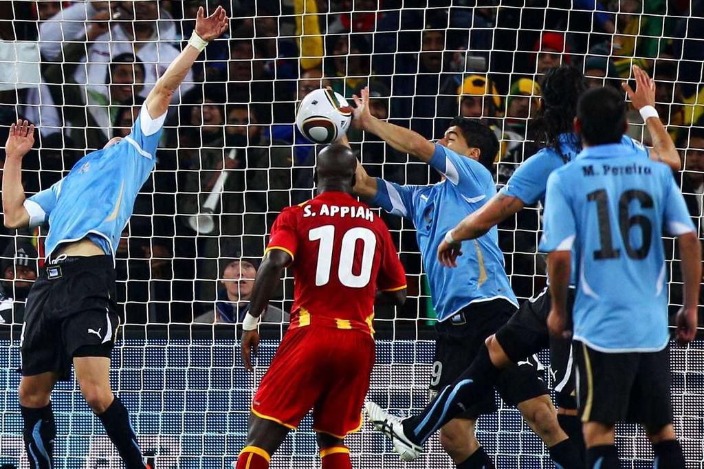 Luis Suarez's handball against Ghana at 2010 World Cup