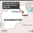 Seven members of the Afghan security forces were killed Thursday in an attack officials blamed on the Taliban, the first deadly assault since a three-day ceasefire ended