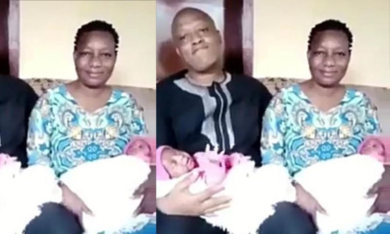 Happy couple celebrates twin babies born 21 days apart (video)