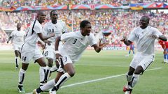 Asamoah Gyan scored the fastest goal at the 2006 FIFA World Cup