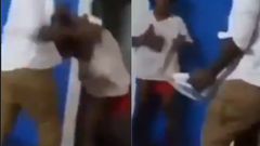 Viral video of man hitting wife’s head with electric iron in front of kids sickens social media users