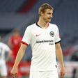Eintracht Frankfurt defender Martin Hinteregger wears a shirt referencing the Black Lives Matter movement prior to the German Cup semi-final against Bayern Munich